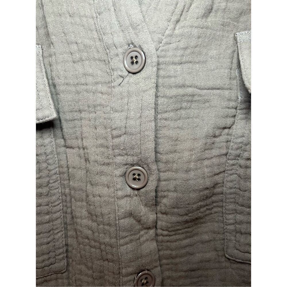 NWT BOBI CROPPED BUTTON UP SHIRT BISTRO - Picture 7 of 12